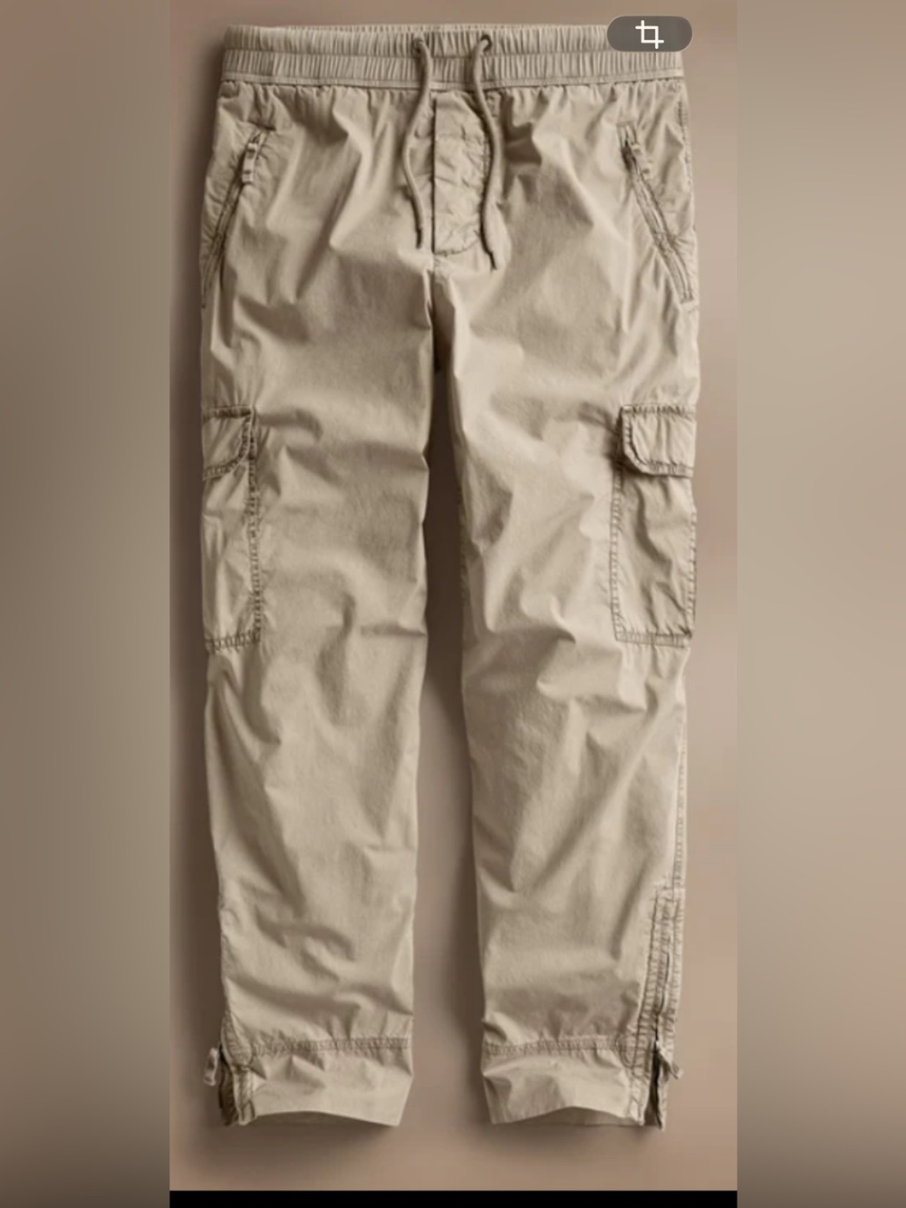 James Perse Tan Parachute Cargo Pants size L